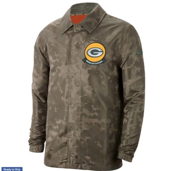 Green Bay Packers Nike 2019 Salute to Service Sideline Lightweight Jacket - Picture 2 of 4